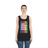 LOVES COMPANY BECAUSE HARMONY Unisex Heavy Cotton Tank Top